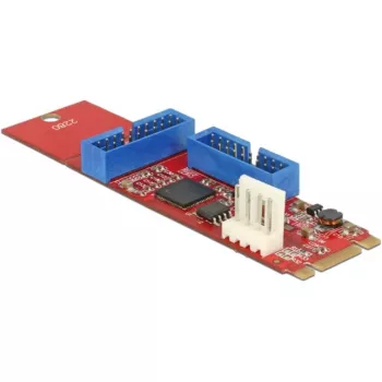 Delock muunnin M.2 Key B+M pistoke > 2 x USB 3.0 liitinlista - USB-adapteri - M.2-kortti - USB 3.0 (sisäinen) x 2 (62843)