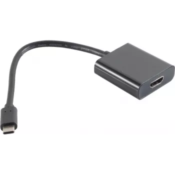 Videokaapeliadapteri S/CONN 14-05001 0,2 m USB Type-C – HDMI Type-A musta