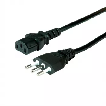 VALUE - virtajohto - CEI 23-50 (uros) - IEC 60320 C13 suora - AC 250 V - 10 A - 1.8 m - musta - Italia