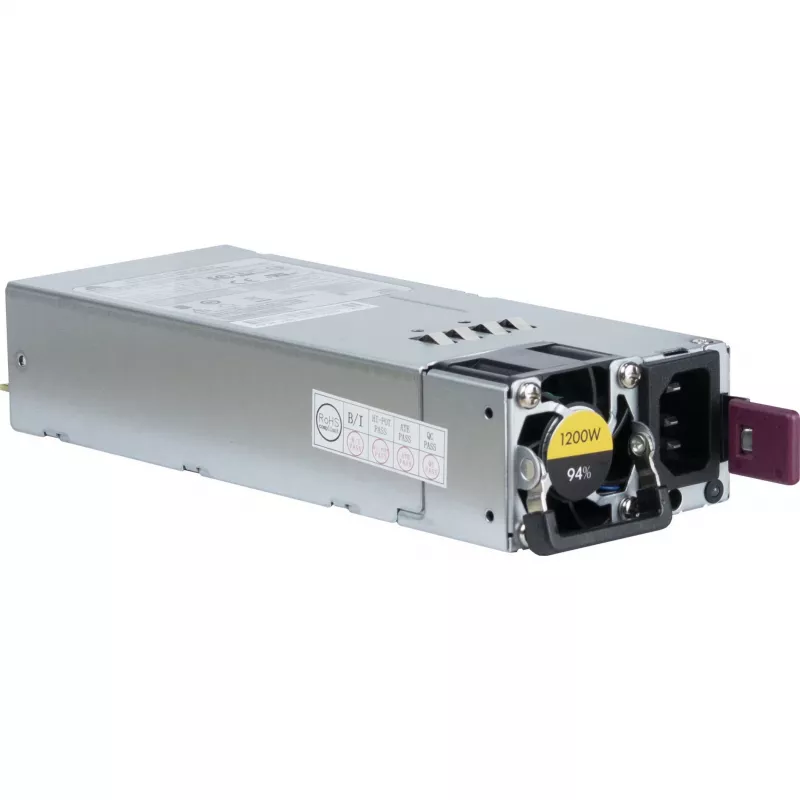 Virtalähde INTER-TECH R2A-DV1200-N 1200 W 2U, 80 PLUS Platinum, 100–240 V, 50–60 Hz, harmaa