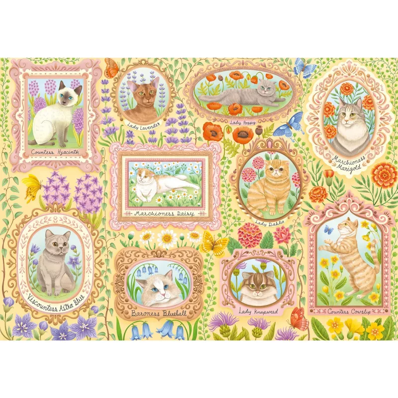 Palapeli schmidt spiele Noble Cats in Blossom, 1000 palaa, malli 59792