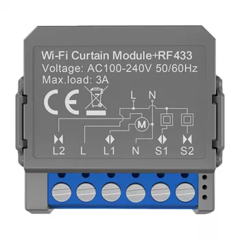 Älykäs verhomoduuli Avatto CSM16-RF-1 Wi‑Fi- ja RF-ohjauksella