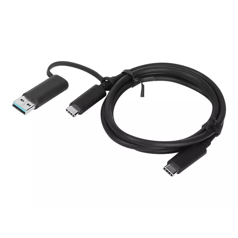 Lenovo 4X90U90618 USB-kaapeli USB 3.2 Gen 1 (3.1 Gen 1) 1 m USB A/USB C USB C musta