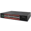 Verkkokytkin QOLTEC Gigabit Ethernet PoE 24xRJ45 2xSFP
