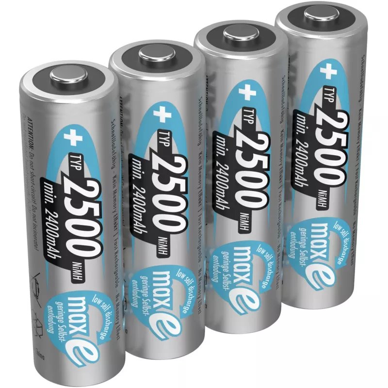 AA-paristo Ansmann 2500mAh maxE plus nikkelimetallihydridi NiMH