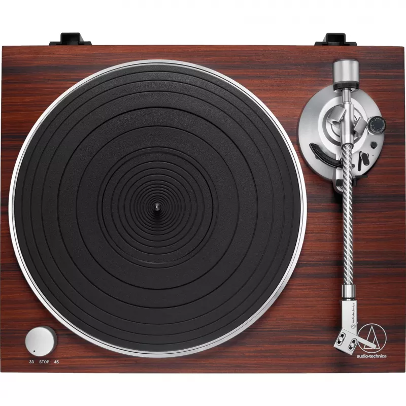 Hihnavetoinen audiosoitin Audio-Technica AT-LPW50BTRW ruskea manuaalinen