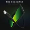 Lightning–USB-A-kaapeli Green Cell KABGC12, 2 m, Lightning – USB A, musta