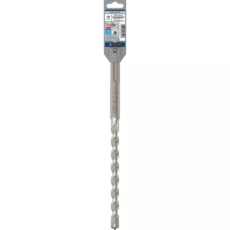 Bosch PRO SDS max-4 2608685860 vasaraterä, 16 mm, työpituus 200 mm, kokonaispituus 340 mm, betonille, muurille