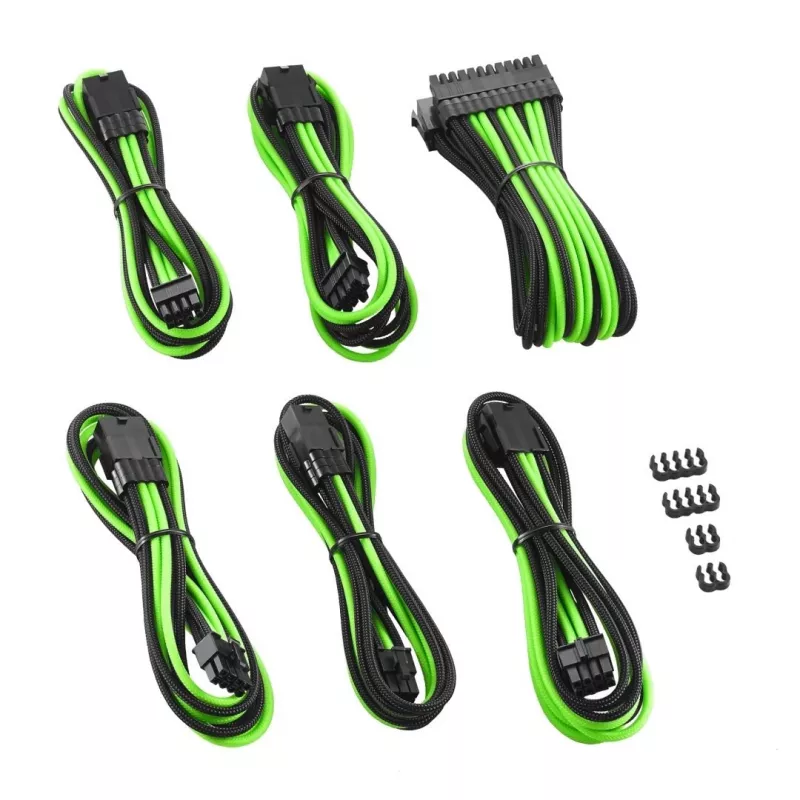 Sisäinen virtakaapeli CableMod CM-PCAB-BKIT-NKKLG-3PK-R musta vihreä