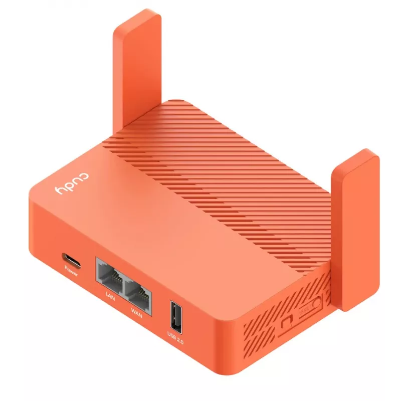 Kannettava reititin Cudy AC1200 (TR1200) – oranssi, verkkokäyttö, 1x RJ-45 LAN/WAN, USB 2.0