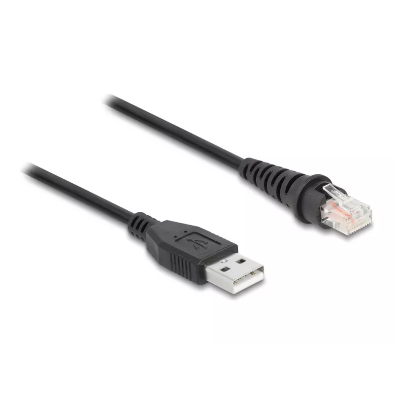 DeLOCK RJ50 / USB 2.0 Type-A -viivakoodilukijakaapeli 2 m