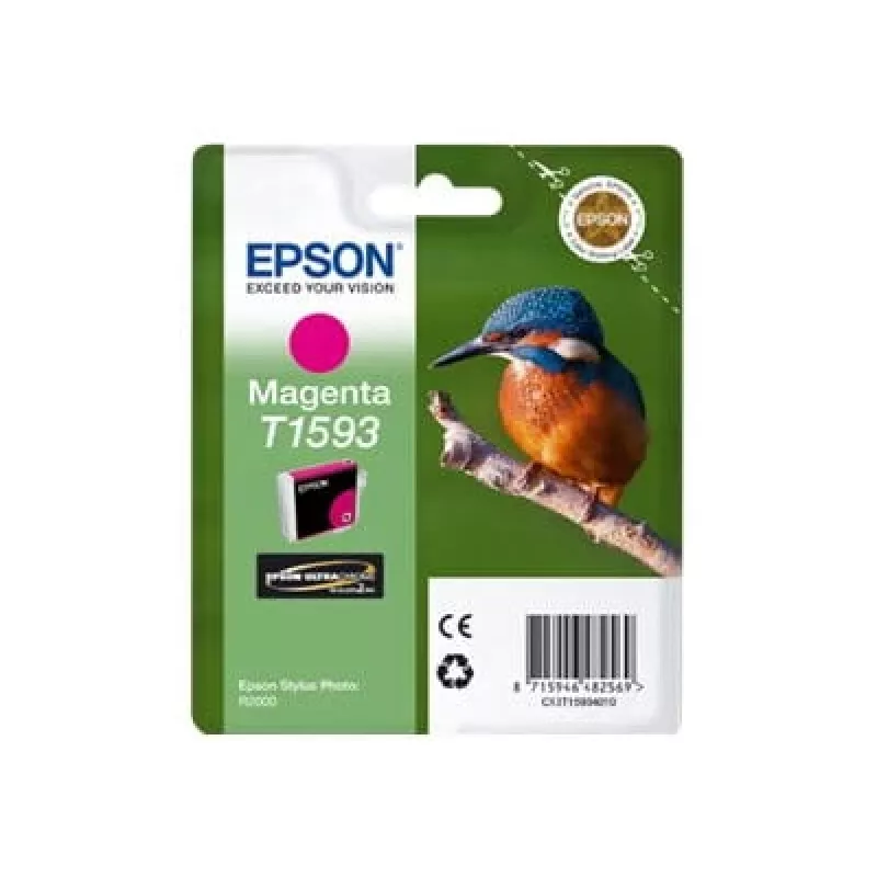 Epson T1593 magenta, magenta, pigmenttimuste, 17 ml, 1 kpl, 1 200 sivua