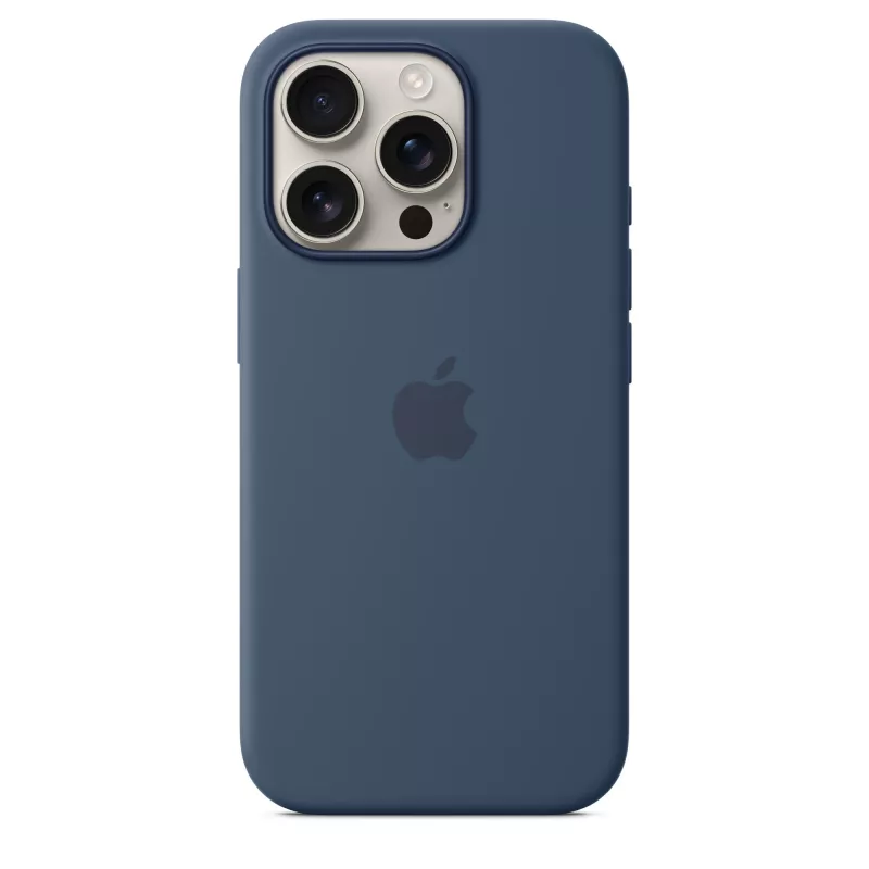 Silikonikotelo MagSafe-yhteensopiva iPhone 16 Pro - denim