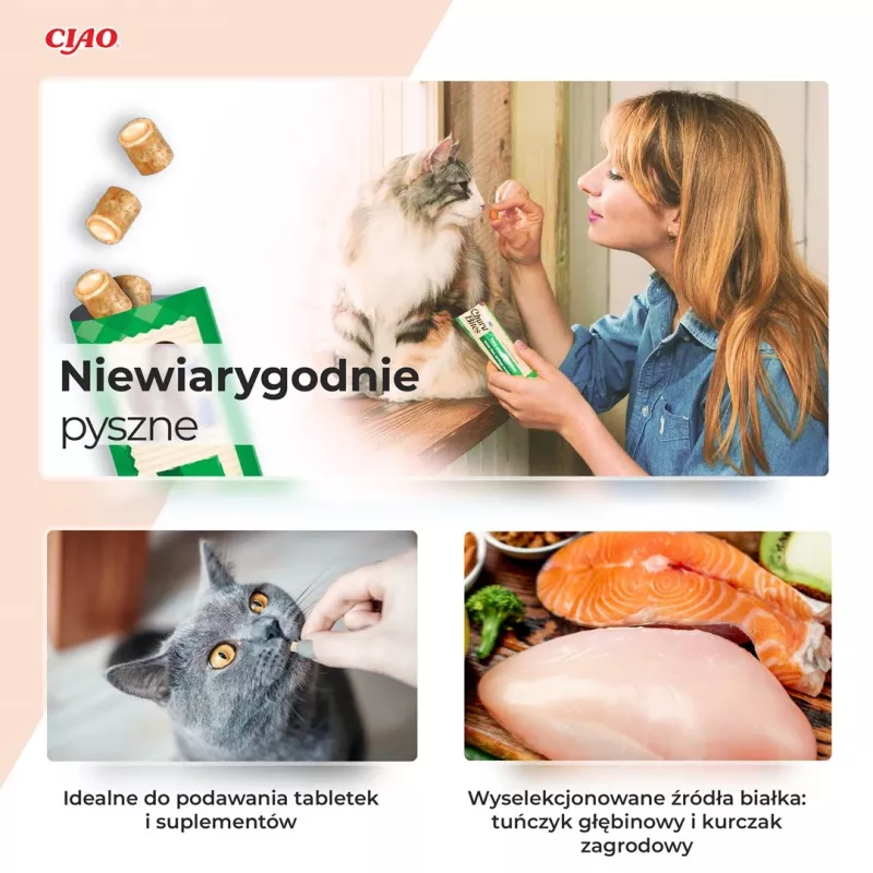 INABA Churu Bites tonnikala kanalla - kissanherkut - 3x10 g