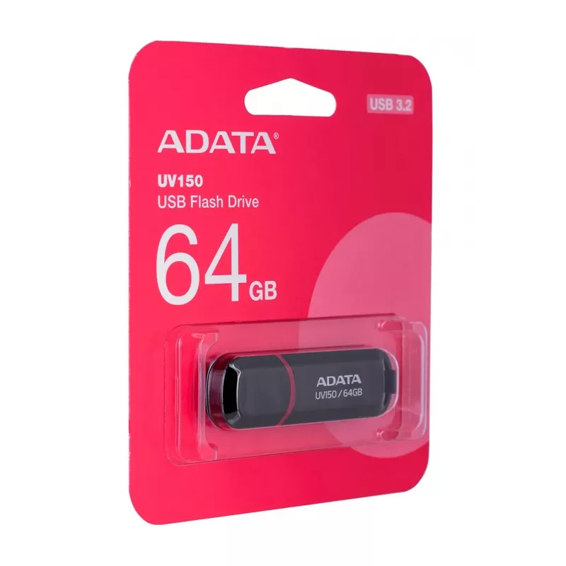 ADATA 64GB DashDrive UV150 USB-muistitikku USB Type-A 3.2 Gen 1 (3.1 Gen 1) musta