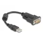 DeLOCK 61549 sarjakaapeli musta 0,25 m USB Type-A RS-232