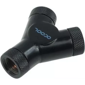 Alphacool HF Y-liitin - G1/4 kääntyvä - 3x sisäkierre - syvänmusta (17066)