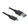 DeLOCK Premium - USB-kaapeli - 24-pin USB Type-C (uros) - 9-pin USB Type-A (uros) - 1,0 m (USB 3.1 Gen2) - musta (83983)