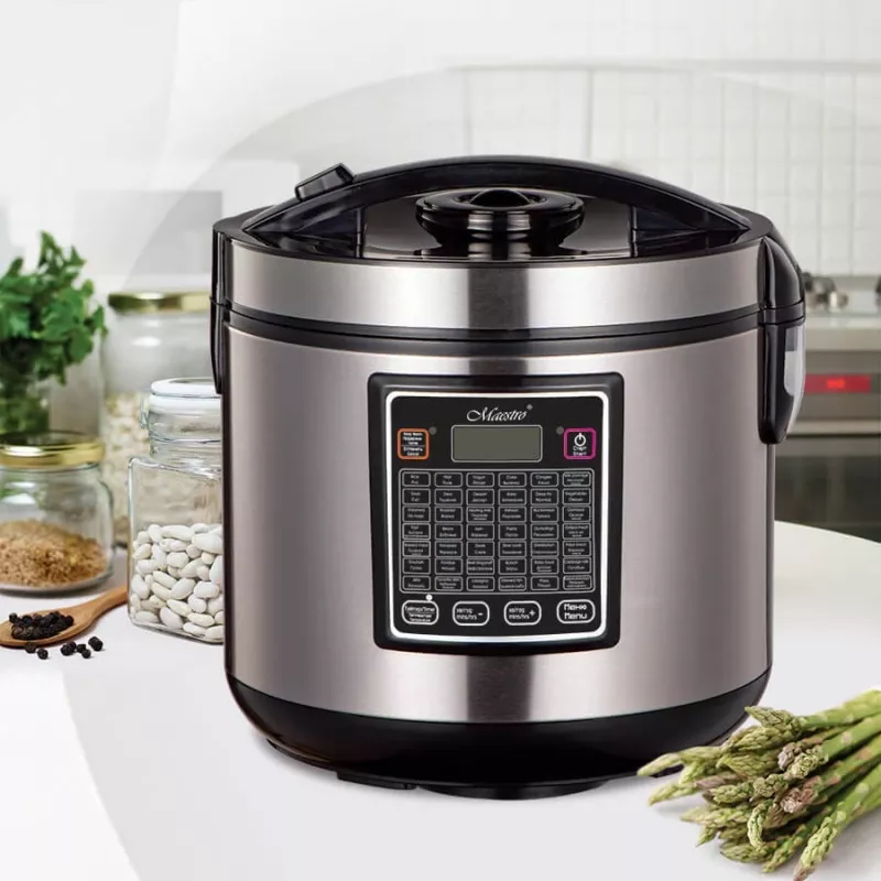 Multicooker Maestro MR-793 5 L, 900 W, ruostumaton teräs/musta, 42 automaattiohjelmaa, 40–160 °C
