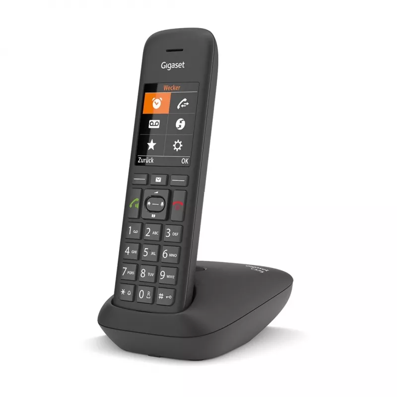 Gigaset C575 analoginen/DECT-puhelin, numeronäyttö, musta