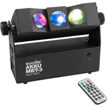 EUROLITE AKKU MBT-3 Spot MK2, paristokäyttöinen 3W-LED-spotti