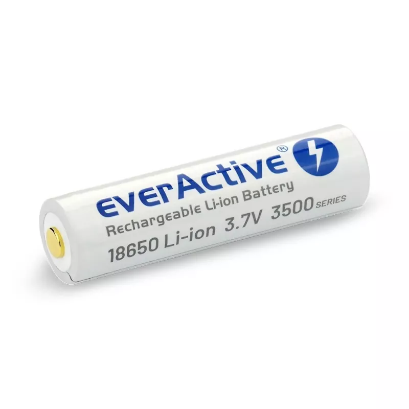 18650 Li-Ion 3.7V everActive 3500mAh akku (1 kpl) micro-USB suojauksella