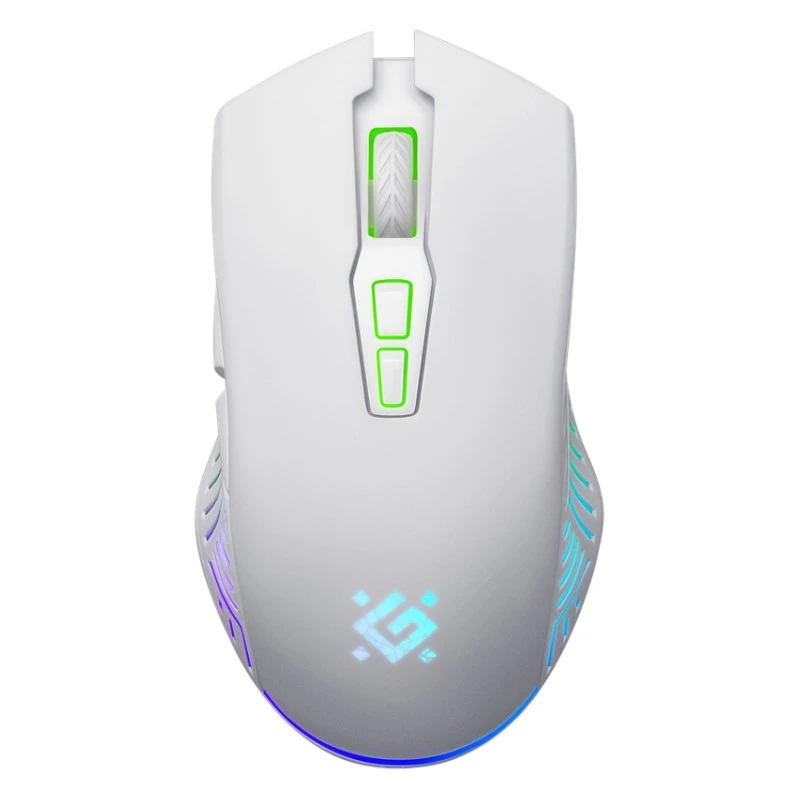 Langaton pelihiiri DEFENDER Pandora White – molempikätinen, 3200 DPI, 6 painiketta, ohjelmoitava, optinen, USB