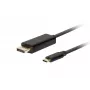 Videokaapelisovitin LANBERG CA-CMDP-10CU-0010-BK USB Type-C - DisplayPort 1 m, DisplayPort 1.2, enintään 3840×2160@60Hz, HDR