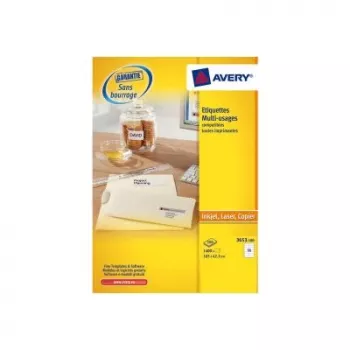 Avery 3653 itseliimautuva tarra suorakaide pysyvä valkoinen 1400 kpl