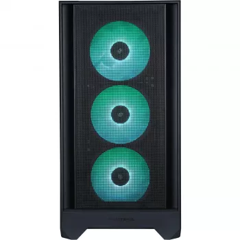 PC-kotelo Silentware Flow 110 A-RGB musta — Mid-Tower-kotelo, karkaistu lasisivupaneeli