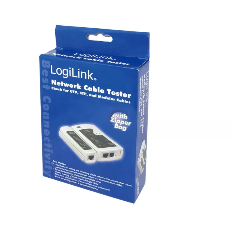 Kaapelitesteri, LogiLink WZ0010, verkkokaapelin testauslaite