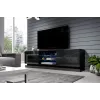 Cama TV-kaappi QIU 200 MDF musta kiiltävä/musta kiiltävä