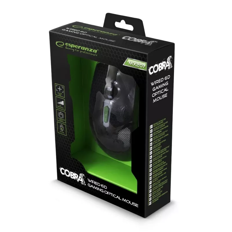 Hiiri Esperanza WIRED FOR PLAYERS MX207 COBRA USB