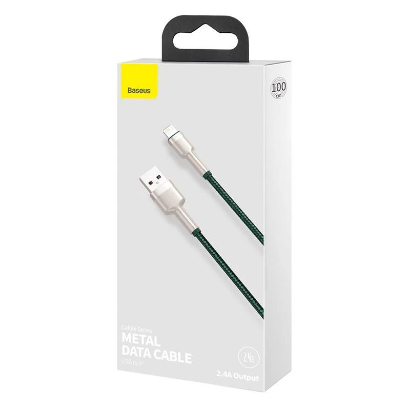 USB-A–Lightning-kaapeli Baseus 1 m, vihreä