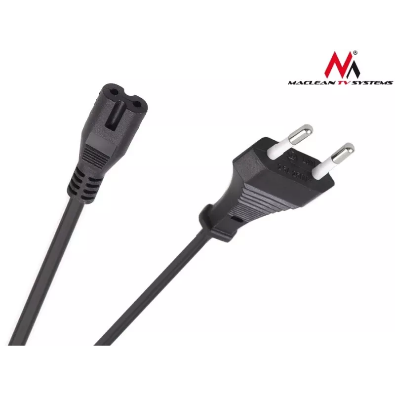 Maclean MCTV-809 virtajohto EU-pistoke - Figure-8 (C7), 1,5 m