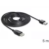 USB-kaapeli DeLOCK EASY-USB 2.0-A 5 m musta