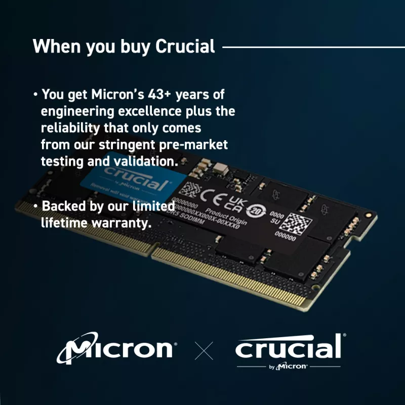 Crucial CT2K32G56C46S5 muistimoduuli 64 GB 2 x 32 GB DDR5 5600 MHz
