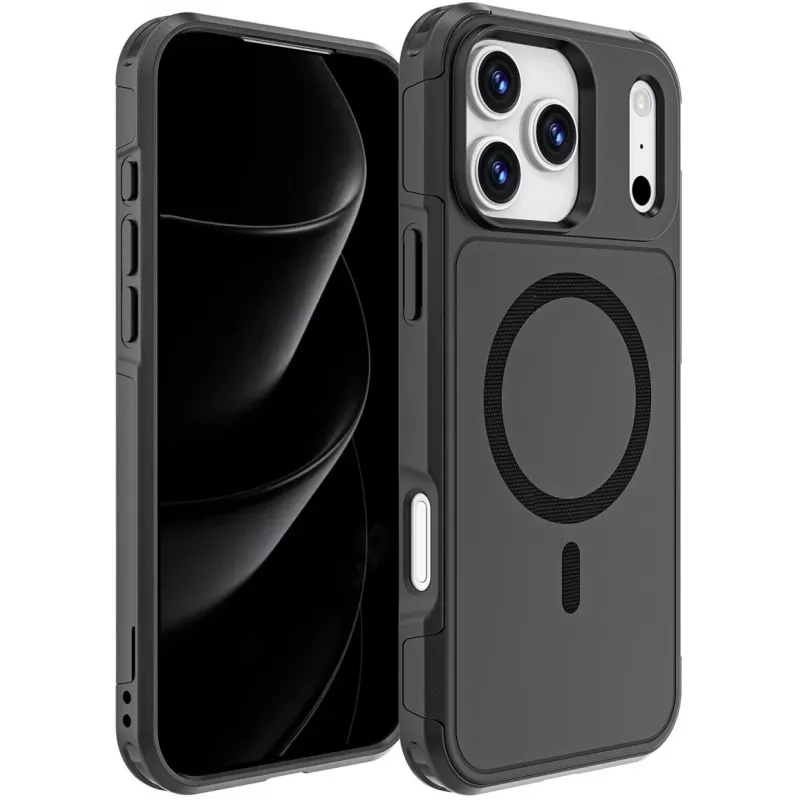 Suojakotelo 4smarts Defend iPhone 17 Pro Max musta 17,5 cm
