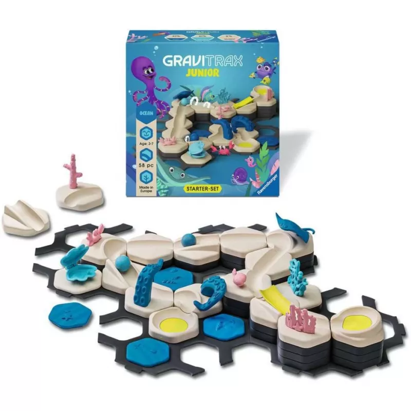 Marmorirata-rakennussarja Ravensburger GraviTrax Junior Starter-Set S Wüstenstrecke, malli 24585