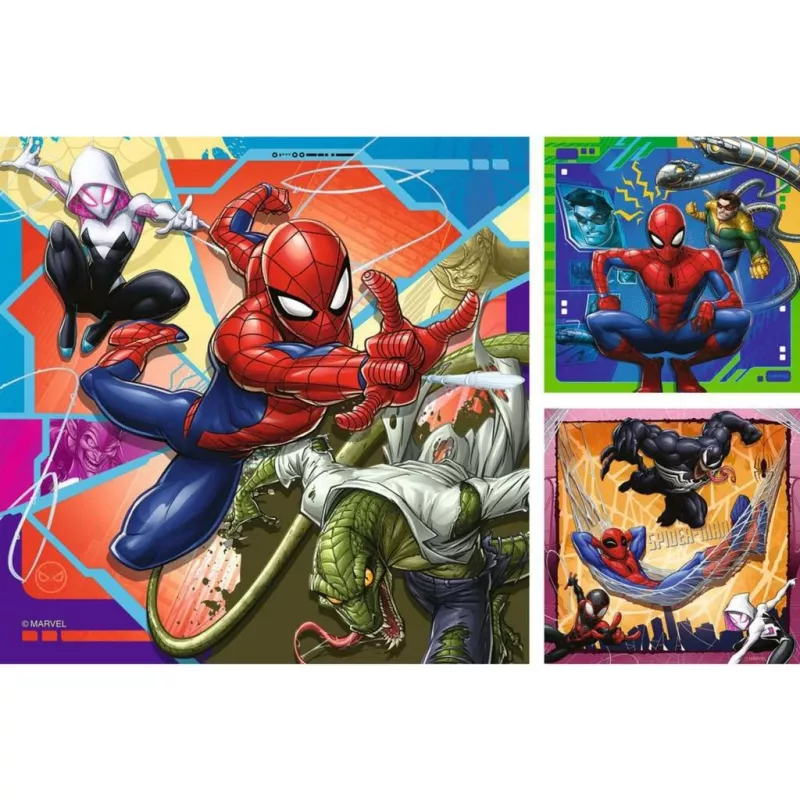 Palapeli 3x49 palaa Spiderman