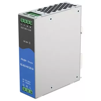 Virtalähde RUIJIE RG-NIS-PA120-54 120W, AC 100–240V, 50/60Hz, -40–70°C, 125×35×110mm, 480g