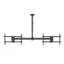 Kattoteline MACLEAN MC-111 B kahdelle televisiolle, maks. kuormitus 2×40 kg, maks. VESA 600×400