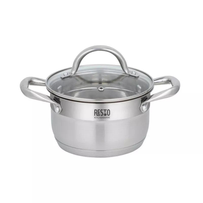 Pyöreä ruostumattomasta teräksestä valmistettu kattila Resto Kitchenware Libra 1,9 L
