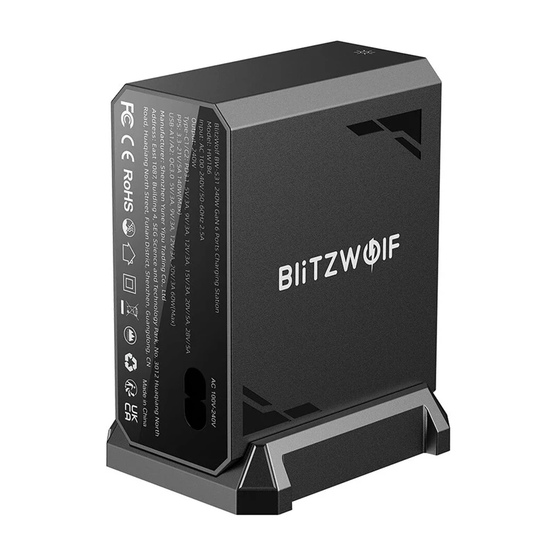 Blitzwolf BW-S31 2xUSB-A, 4xUSB-C, PD, 240W verkkolaturi