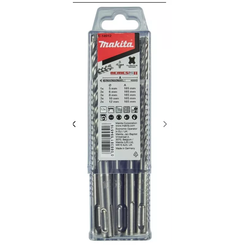 MAKITA PORAKONESARJA SDS+ 12 osaa NEMESIS 2