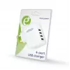 USB-laturi universaali valkoinen/4-porttinen EG-U4AC-02 GEMBIRD