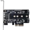 Silverstone SST-ECM27 M.2/SATA-sovitinkortti, PCIe 4.0, 1x M-Key, 2x SATA 6G - Low Profile