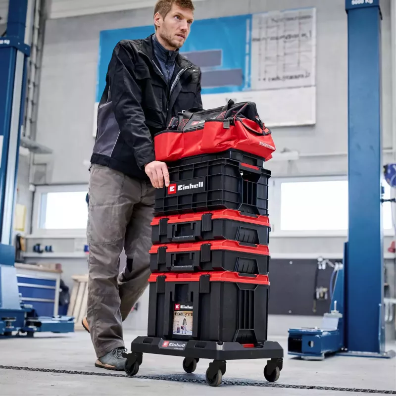 Rullausalusta järjestelmälaukulle EINHELL E-Case, musta, kantavuus jopa 120 kg