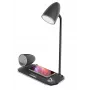 Pöytävalaisin Tellur TLL151361 langattomalla Qi-laturilla ja Bluetooth-kaiuttimella, säädettävä valaistus