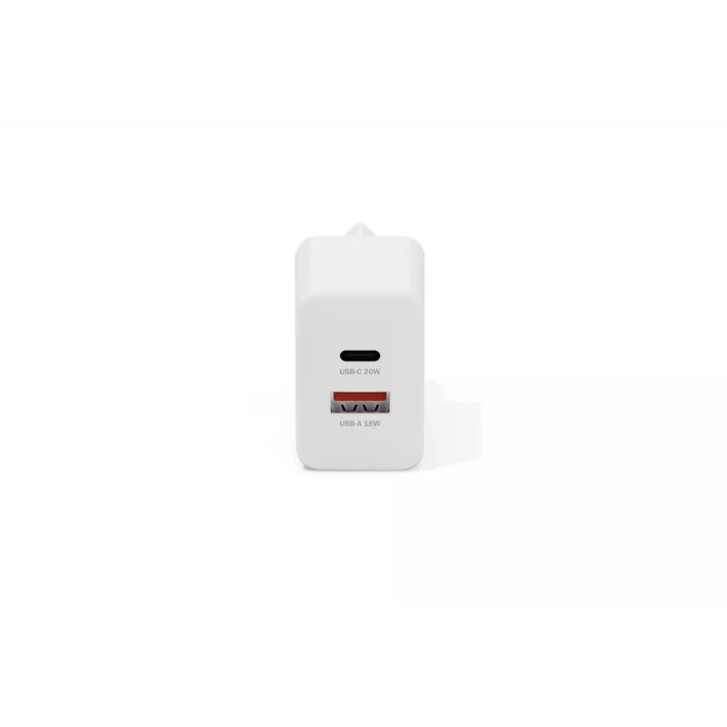AC USB-laturi DIGITUS 20W, 1x USB-C, 1x USB-A, tulo 100–240V, valkoinen